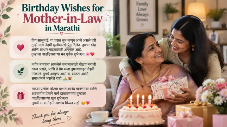 Happy Birthday Wishes for Mother-in-Law in Marathi: Short SMS & Status