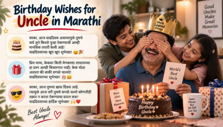 New Happy Birthday Wishes for Uncle in Marathi | Short, Funny Messages