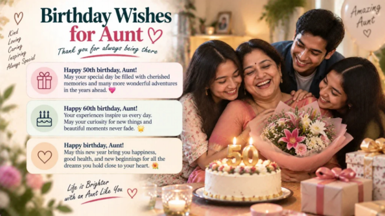 75+ New Happy Birthday Wishes for Aunt in Marathi | Short SMS & Status